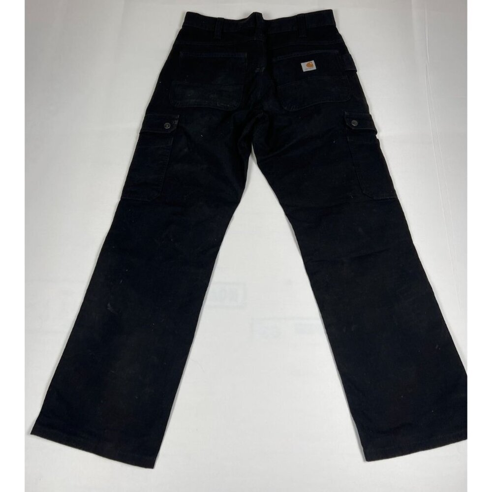 Carhartt Men 32x27 Black Rugged Flex Relaxed Fit Cargo Work Pants - Picture 2 of 8